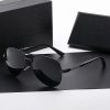 Metal resin polarized sunglasses